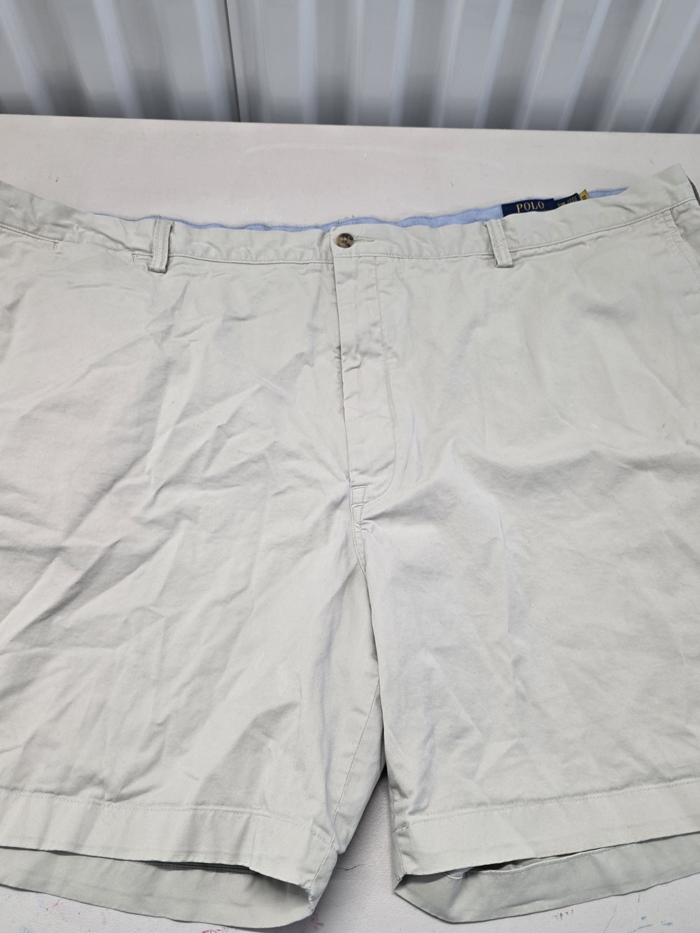 Polo by Ralph Lauren Light Beige Men’s Flat Front Cotton Shorts